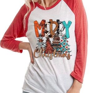 Women’s western merry Christmas shirt